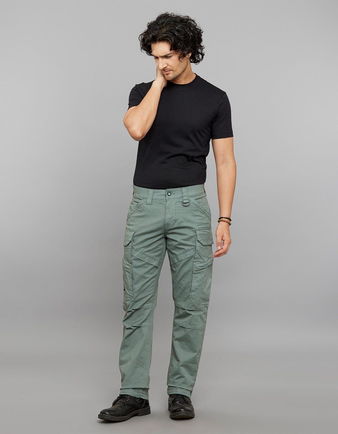Aqaba Comfort Straight Fit Stretch Cargo Pants 