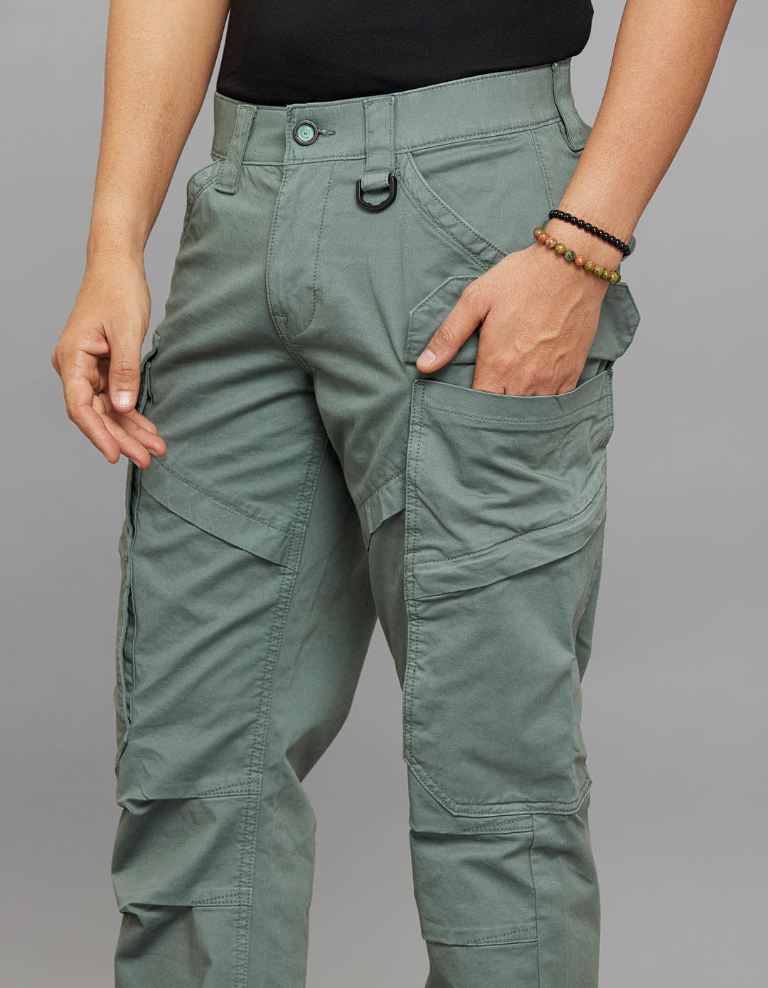 Aqaba Comfort Straight Fit Stretch Cargo Pants 