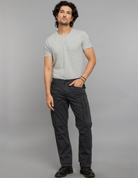 Dark Slate Comfort Straight Fit Stretch Cargo Pants 