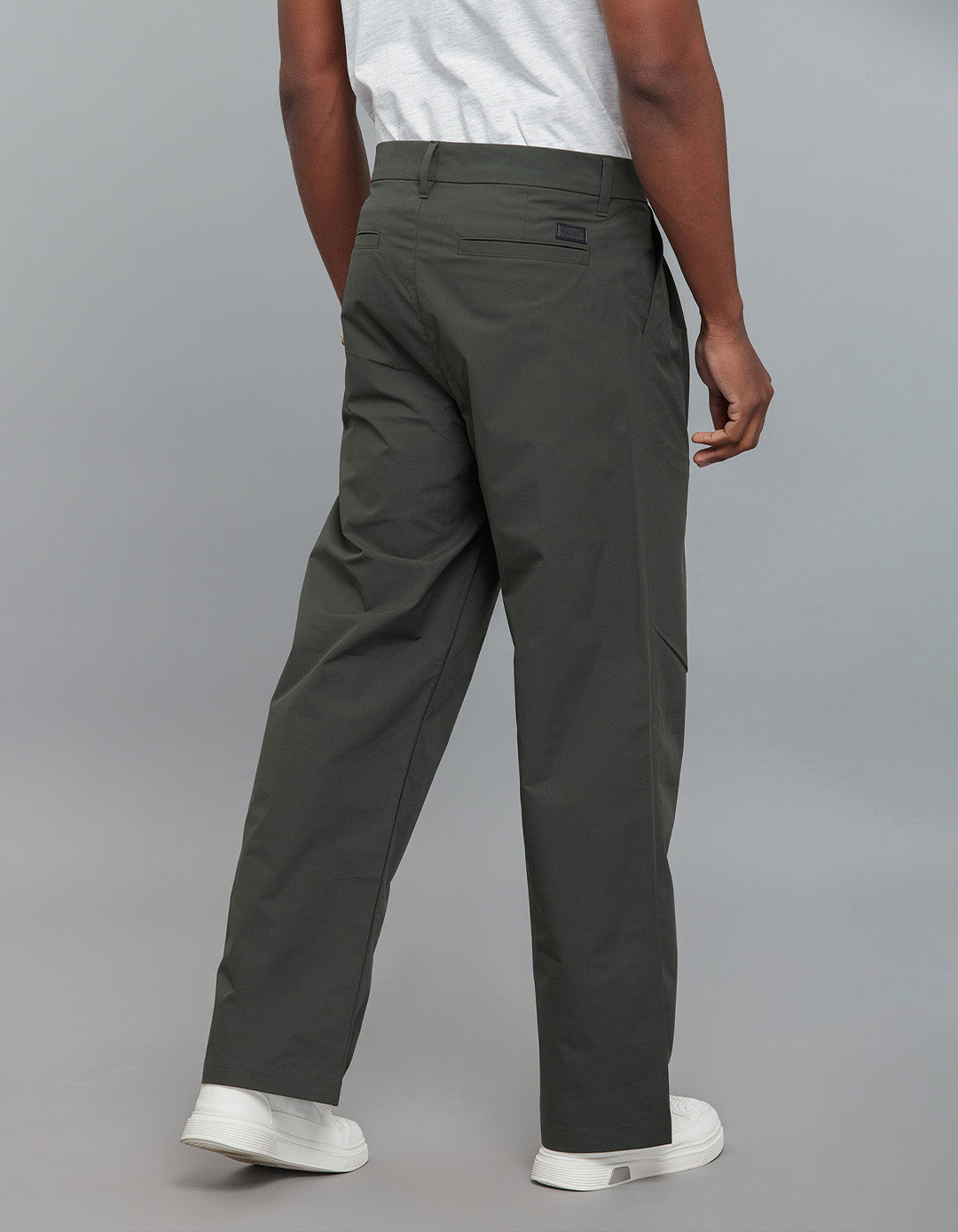 Bottle Green Pleated 100% Polyester Korean Pants