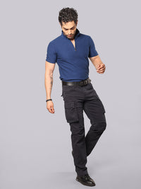 Dark Navy Comfort Straight Fit Stretch Cargo Pant