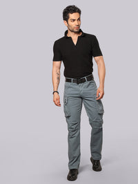 Petrol Comfort Straight Fit Stretch Cargo Pant