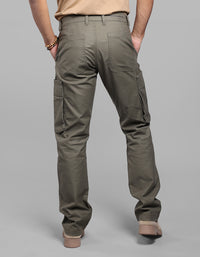 Olive Comfort Straight Fit Stretch Cargo Pant