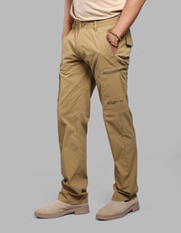Antique Bronze Comfort Straight Fit Stretch Utilty Cargo Pants