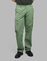 MILITARY GREEN COMFORT STRAIGHT FIT STRETCH CARGO PANTS