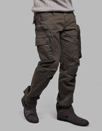 DK M GREEN COMFORT STRAIGHT FIT STRETCH CARGO PANTS