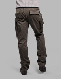 DK M GREEN COMFORT STRAIGHT FIT STRETCH CARGO PANTS