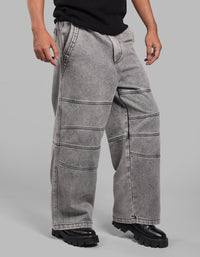 Charcoal Extra Loose Fit Denim Pant