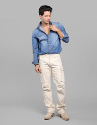 Light Lemon Comfort Straight Fit  Stretch Denim Cargo