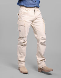 Light Lemon Comfort Straight Fit  Stretch Denim Cargo