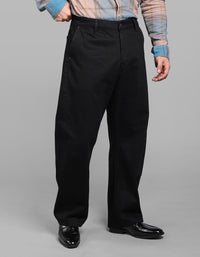 Black Loose Arc Fit Cross Pocket Denim Pant
