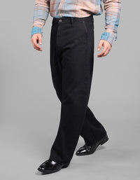 Black Loose Arc Fit Cross Pocket Denim Pant