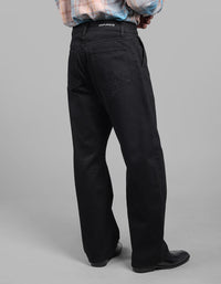 Black Loose Arc Fit Cross Pocket Denim Pant