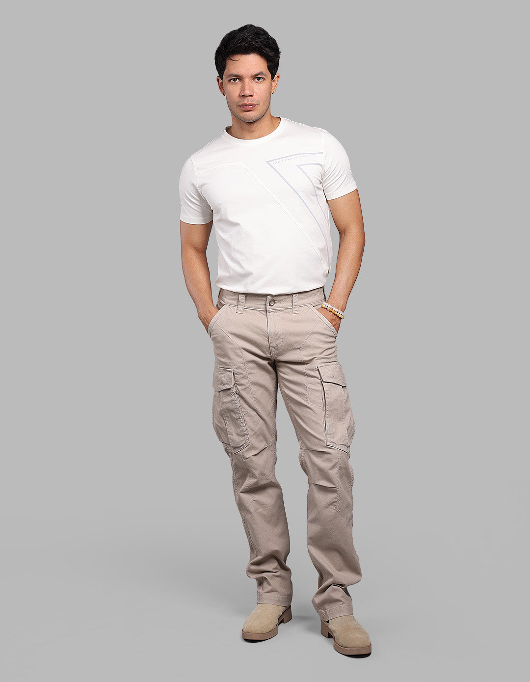 LT STONE COMFORT STRAIGHT FIT STRETCH CARGO PANTS