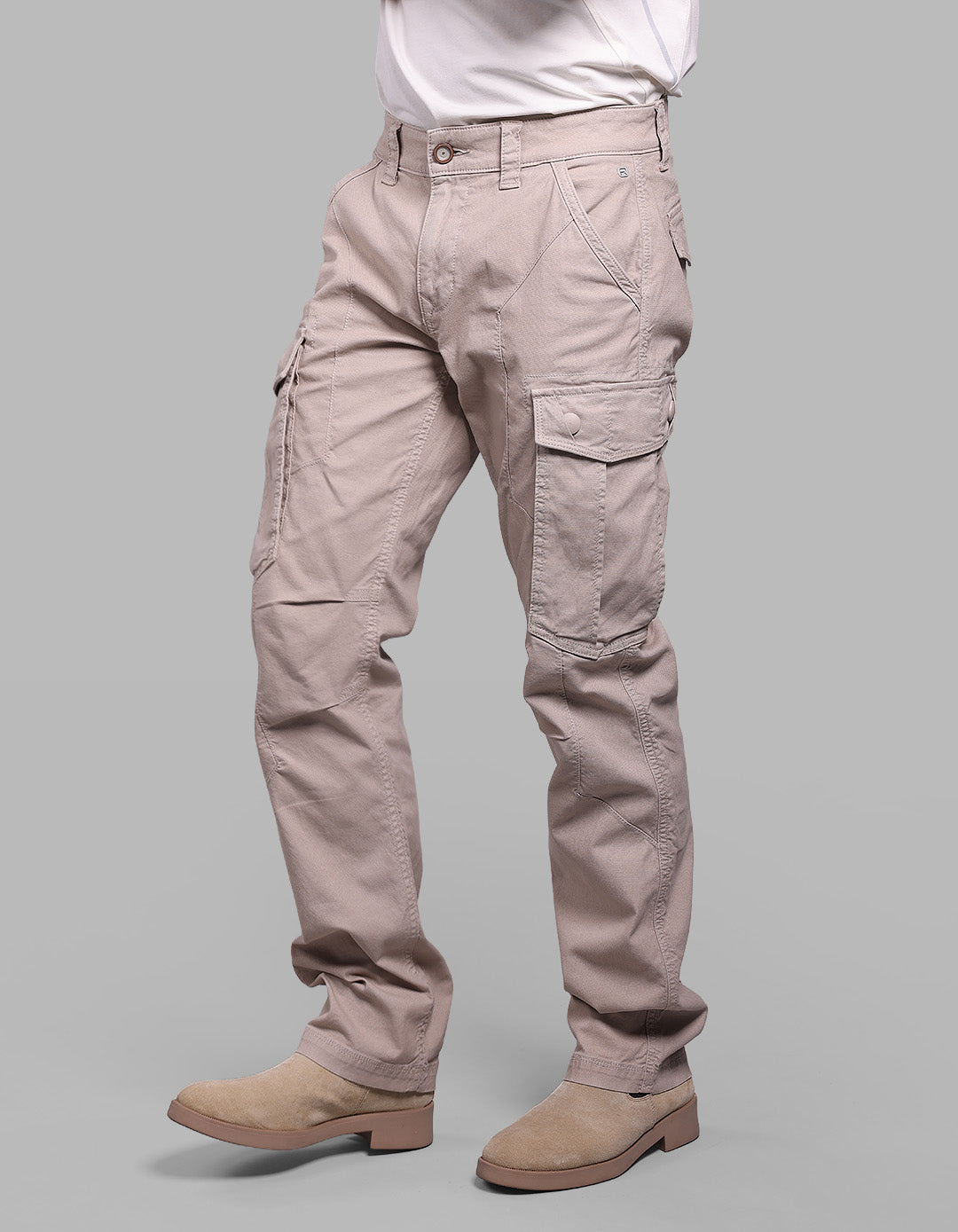 LT STONE COMFORT STRAIGHT FIT STRETCH CARGO PANTS