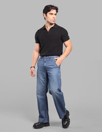 Med Blue Loose Fit Jeans