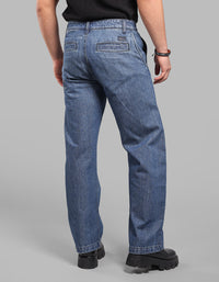 Med Blue Loose Fit Jeans