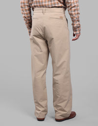 Khaki Loose Fit Pleated Korean Pants