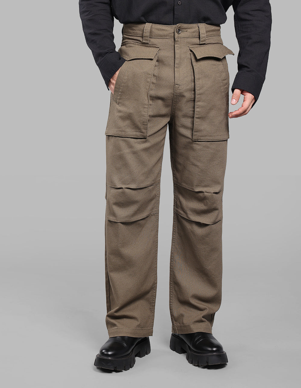 Olive Loose Fit Cargo Pant
