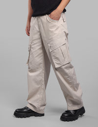 Lt Stone Balloon Fit Cargo Pants
