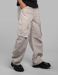 Lt Stone Balloon Fit Cargo Pants