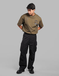 Black Loose Fit Utility Cargo