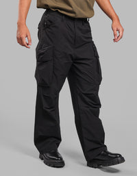 Black Loose Fit Utility Cargo