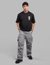 Lt Grey Loose Fit Utility Cargo
