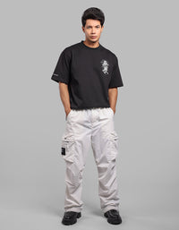 White Loose Fit Utility Cargo