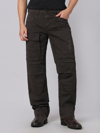Charcoal Comfort Straight Fit Stretch Cargo Pant