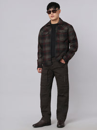 Charcoal Comfort Straight Fit Stretch Cargo Pant