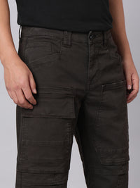 Charcoal Comfort Straight Fit Stretch Cargo Pant