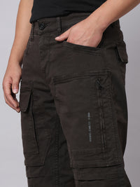 Charcoal Comfort Straight Fit Stretch Cargo Pant
