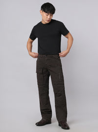 Charcoal Comfort Straight Fit Stretch Cargo Pant