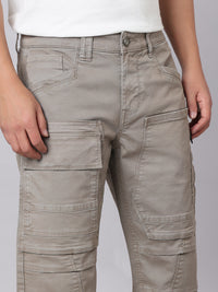 Sand Comfort Straight Fit Stretch Cargo Pant