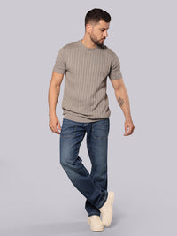 Med Blue Comfort Straight Fit Denim Cargo