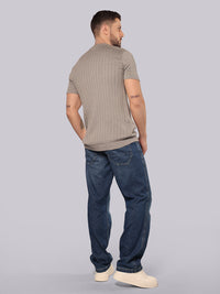 Med Blue Comfort Straight Fit Denim Cargo