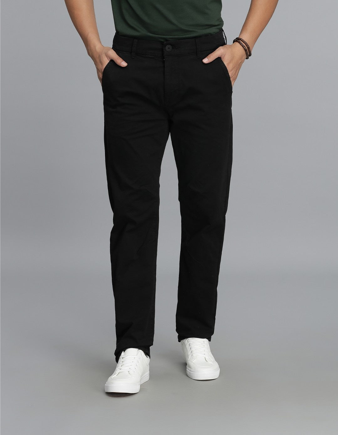 Black Regular Fit Cargo Pant