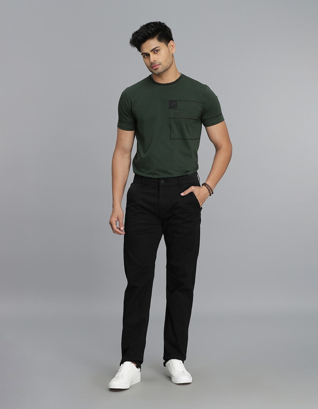 Black Regular Fit Cargo Pant