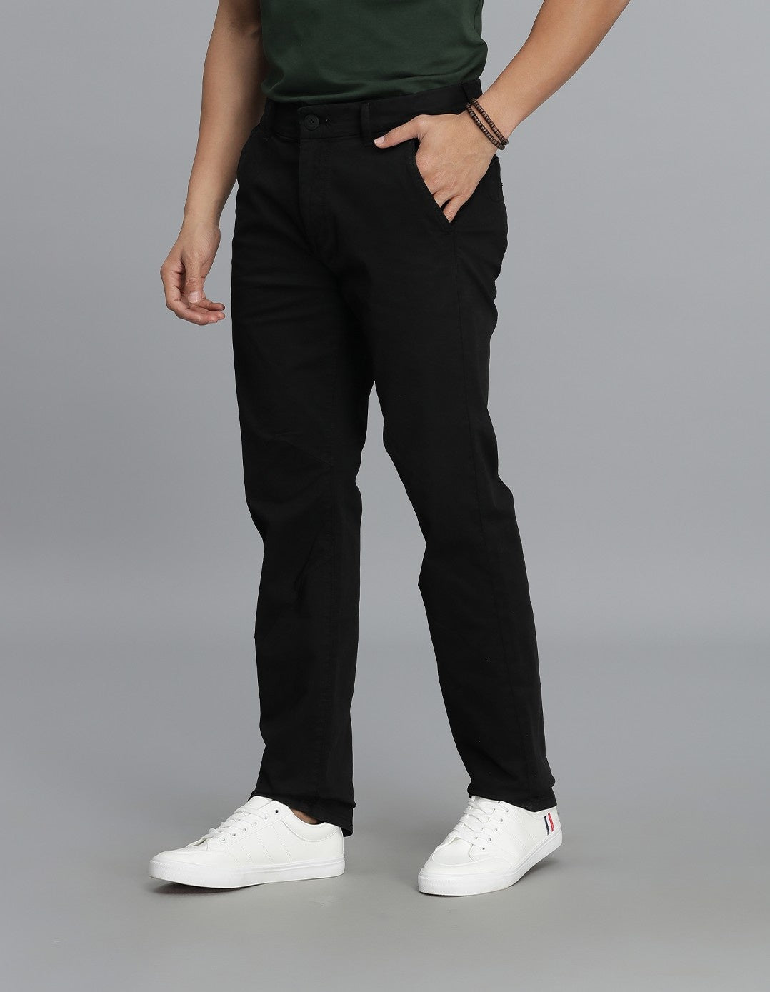 Black Regular Fit Cargo Pant