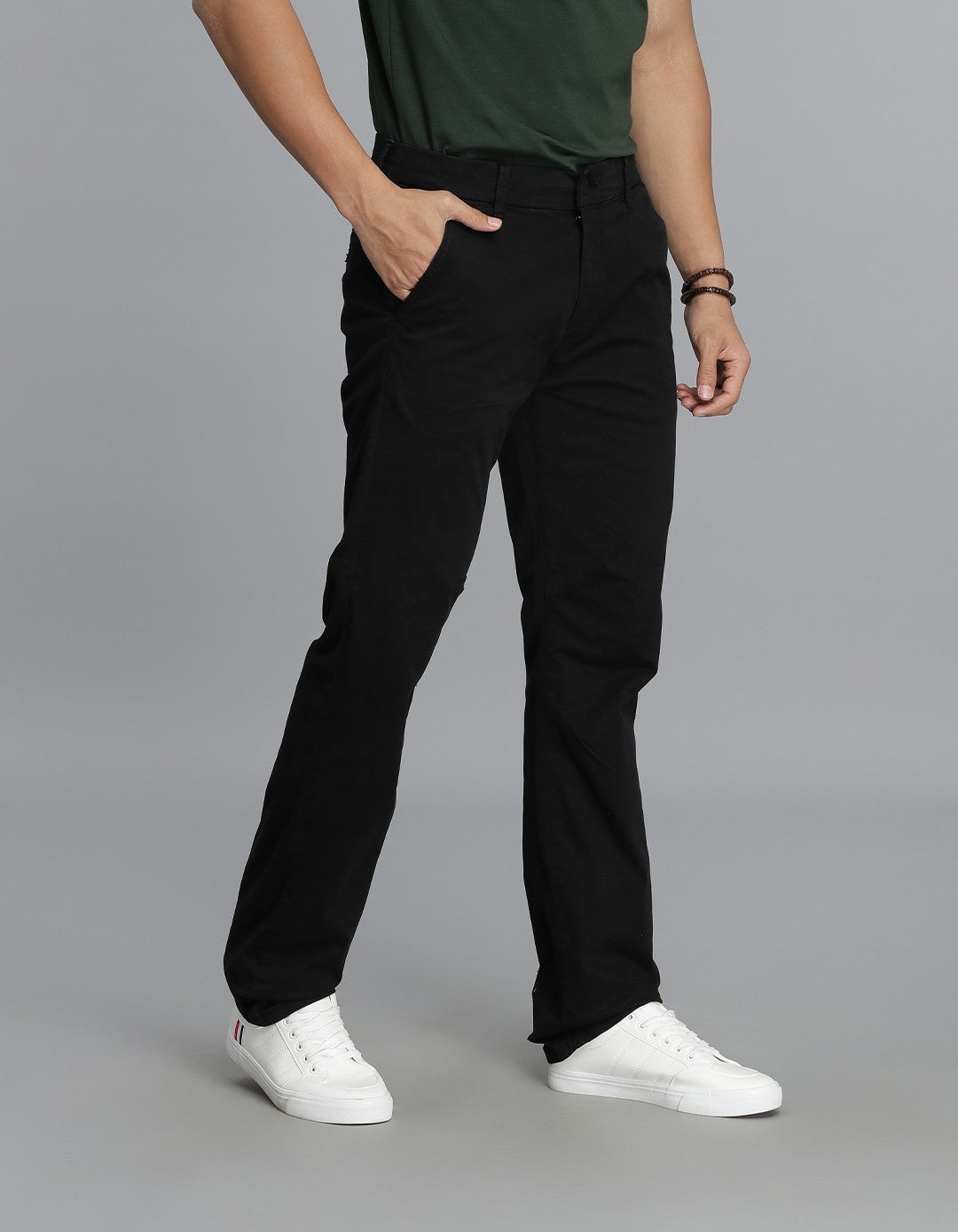 Black Regular Fit Cargo Pant