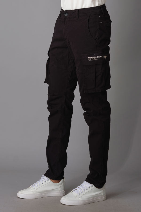 Black Regular Fit Cargo Pant