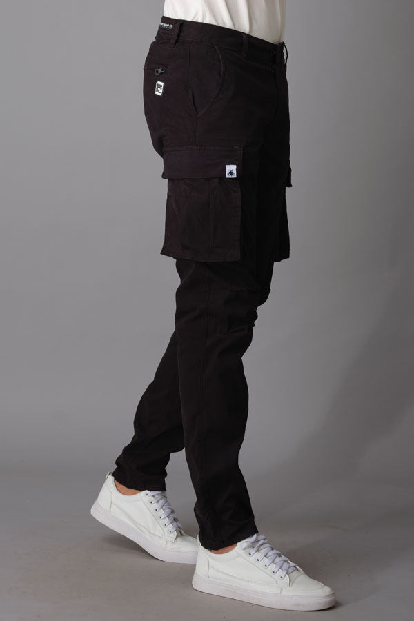 Black Regular Fit Cargo Pant