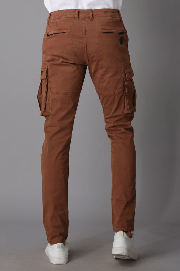 Caramel Brown Cargo Pant (Regular Fit)