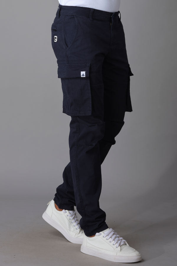 Navy Regular Fit Cargo Pant