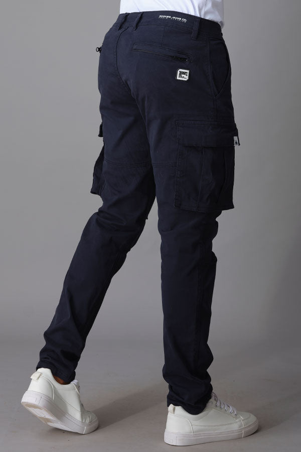 Navy Regular Fit Cargo Pant