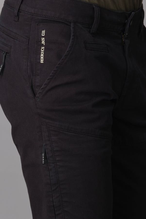 Black Regular Fit Cargo Pant