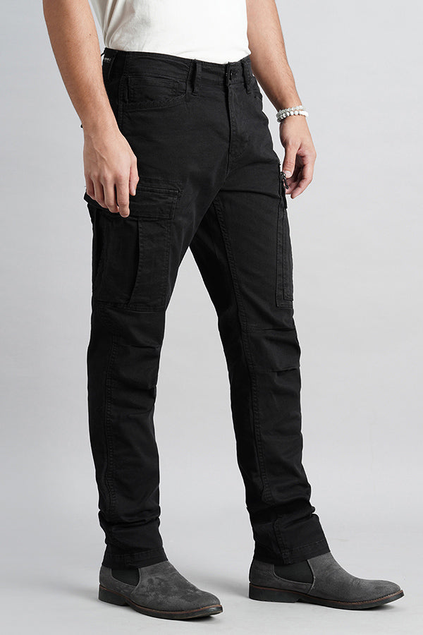 Charcoal Slim Fit Cargo Pant (Regular Fit)
