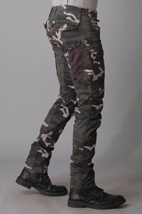 Light Grey Camo Print Regular Fit Cargo Pant