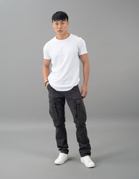 Charcoal Regular Fit Cargo Pant